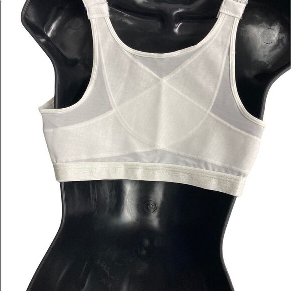 PLAYTEX, 18 Hour White Bra, Sz 36D, No Underwire, Hook & Eye front closure, - Picture 3 of 11